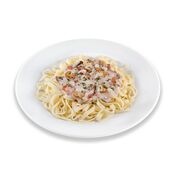 Tagliatelle carbonara roomsaus spek champignon 232x176