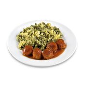 Vega balletjes in jus en boerenkoolstamppot 232x176